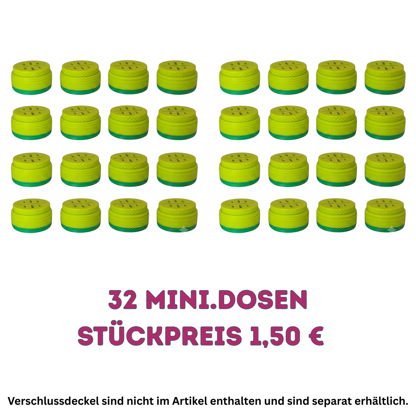 32 Stück - DOGNOS Professionelle Suchdose (Klein) – Das modulare, magnetische Versteckwunder