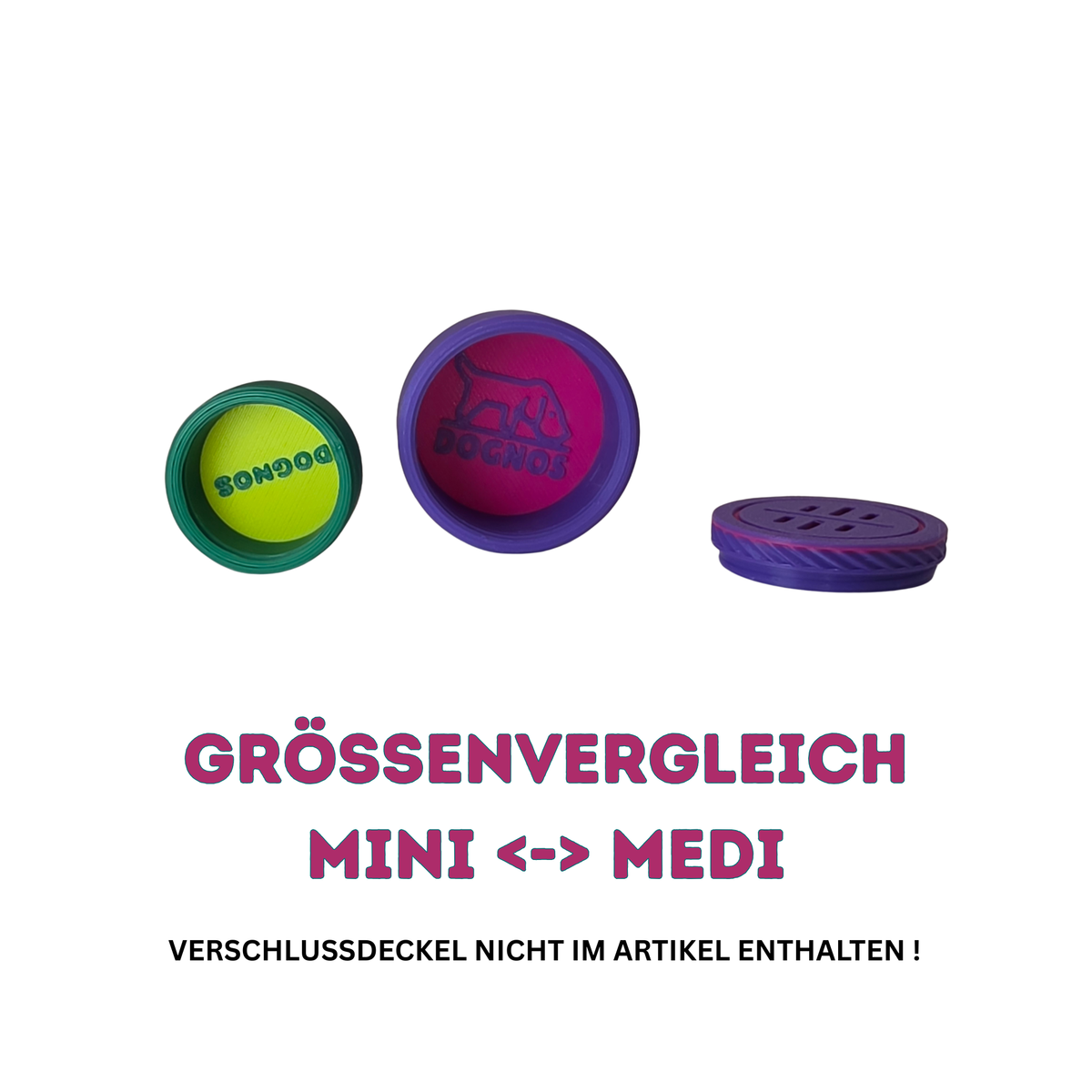 DOGNOS einfache Medi-Suchdose (ohne Magnet) – Mehr Volumen für die professionelle Nasenarbeit