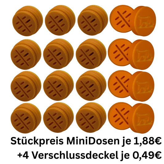 16 Stück - DOGNOS Professionelle Suchdose (Klein) – Das modulare, magnetische Versteckwunder