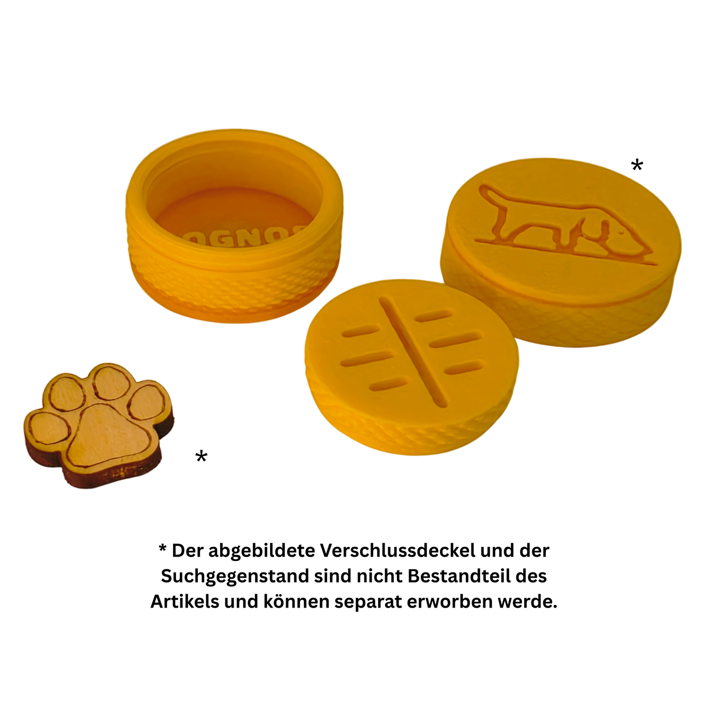 4 Stück - DOGNOS Professionelle Suchdose (Klein) – Das modulare, magnetische Versteckwunder