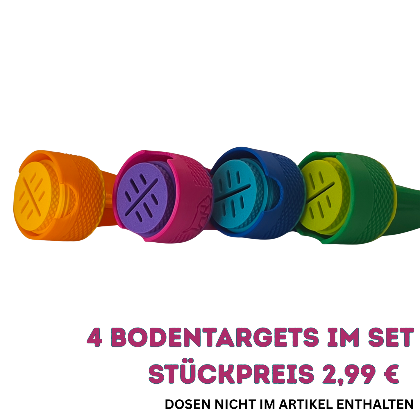 4 Stück DOGNOS Bodentarget – Der robuste Bodenanker für dein Outdoor-Riechtraining