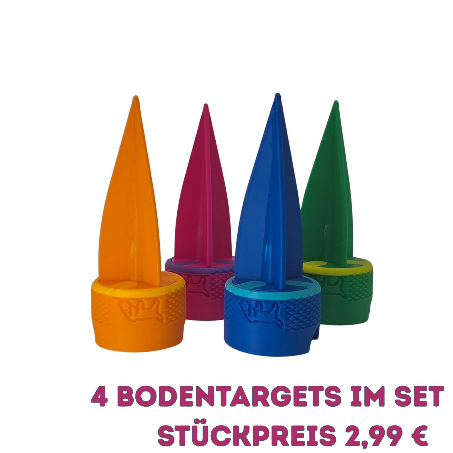 4 Stück DOGNOS Bodentarget – Der robuste Bodenanker für dein Outdoor-Riechtraining