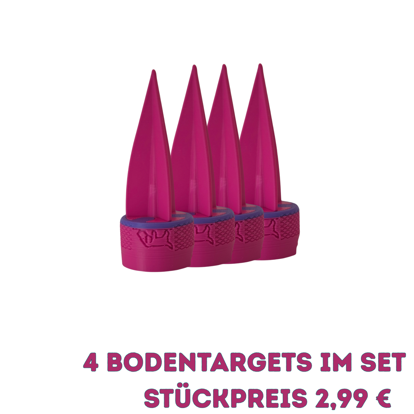 4 Stück DOGNOS Bodentarget – Der robuste Bodenanker für dein Outdoor-Riechtraining