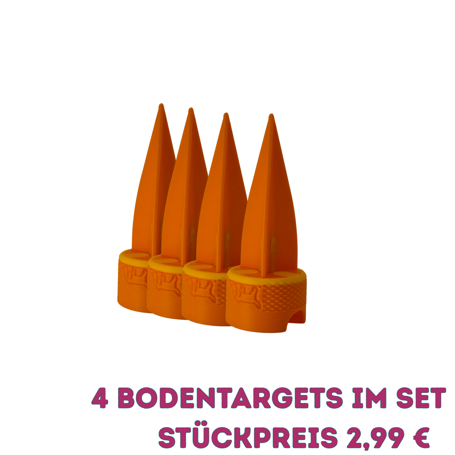 4 Stück DOGNOS Bodentarget – Der robuste Bodenanker für dein Outdoor-Riechtraining