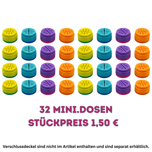 32 Stück - DOGNOS Professionelle Suchdose (Klein) – Das modulare, magnetische Versteckwunder