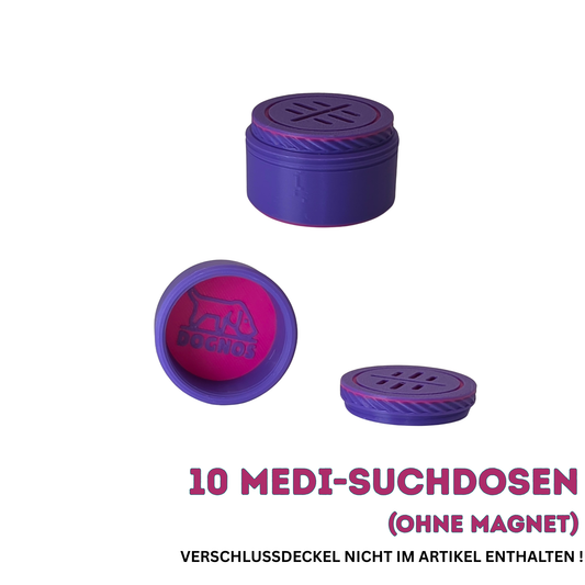 DOGNOS einfache Medi-Suchdose (ohne Magnet) – Mehr Volumen für die professionelle Nasenarbeit