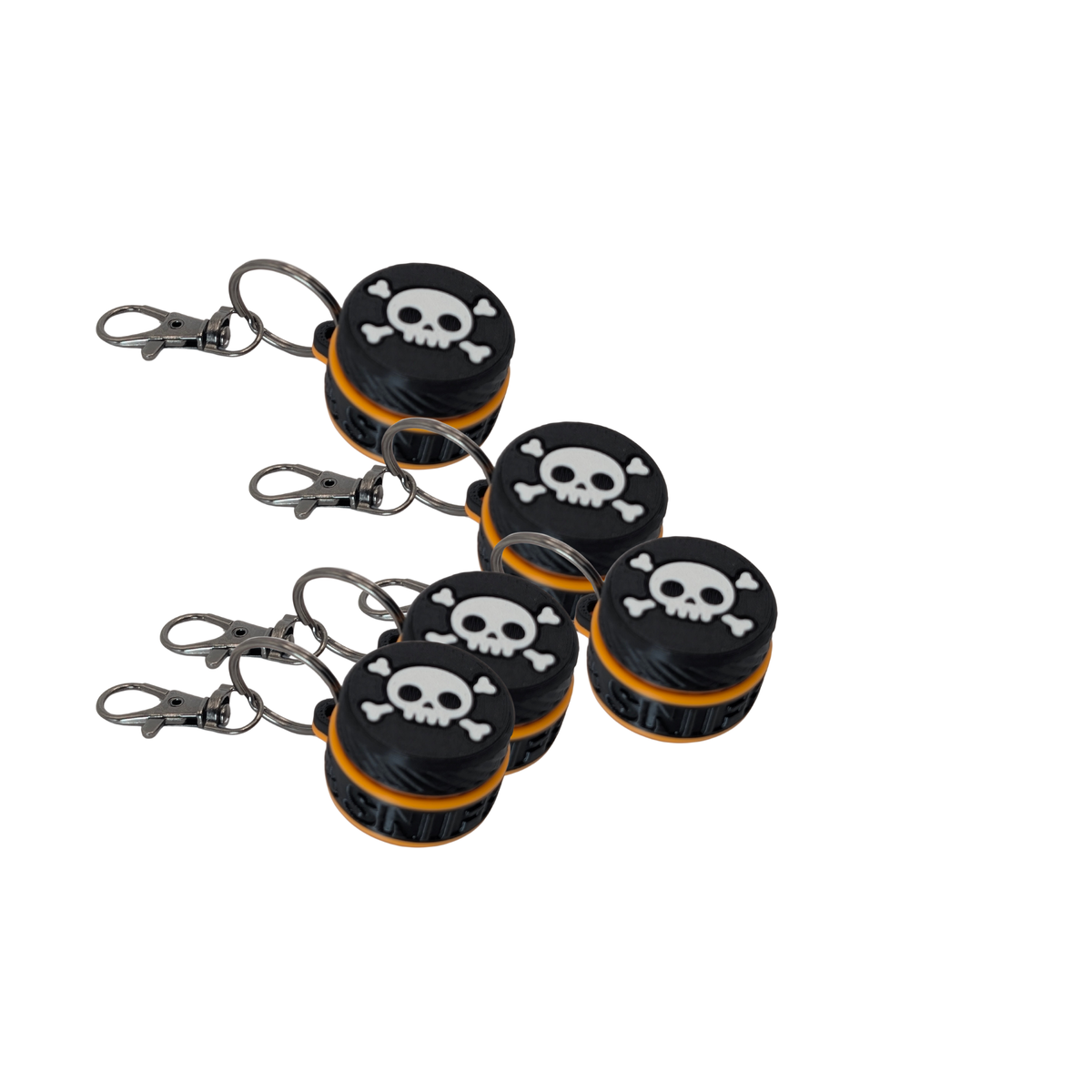5 HALLOWEEN Dognos Magnet-Schlüsselanhänger für die kleinen Profi-Suchdosen mit Magnet