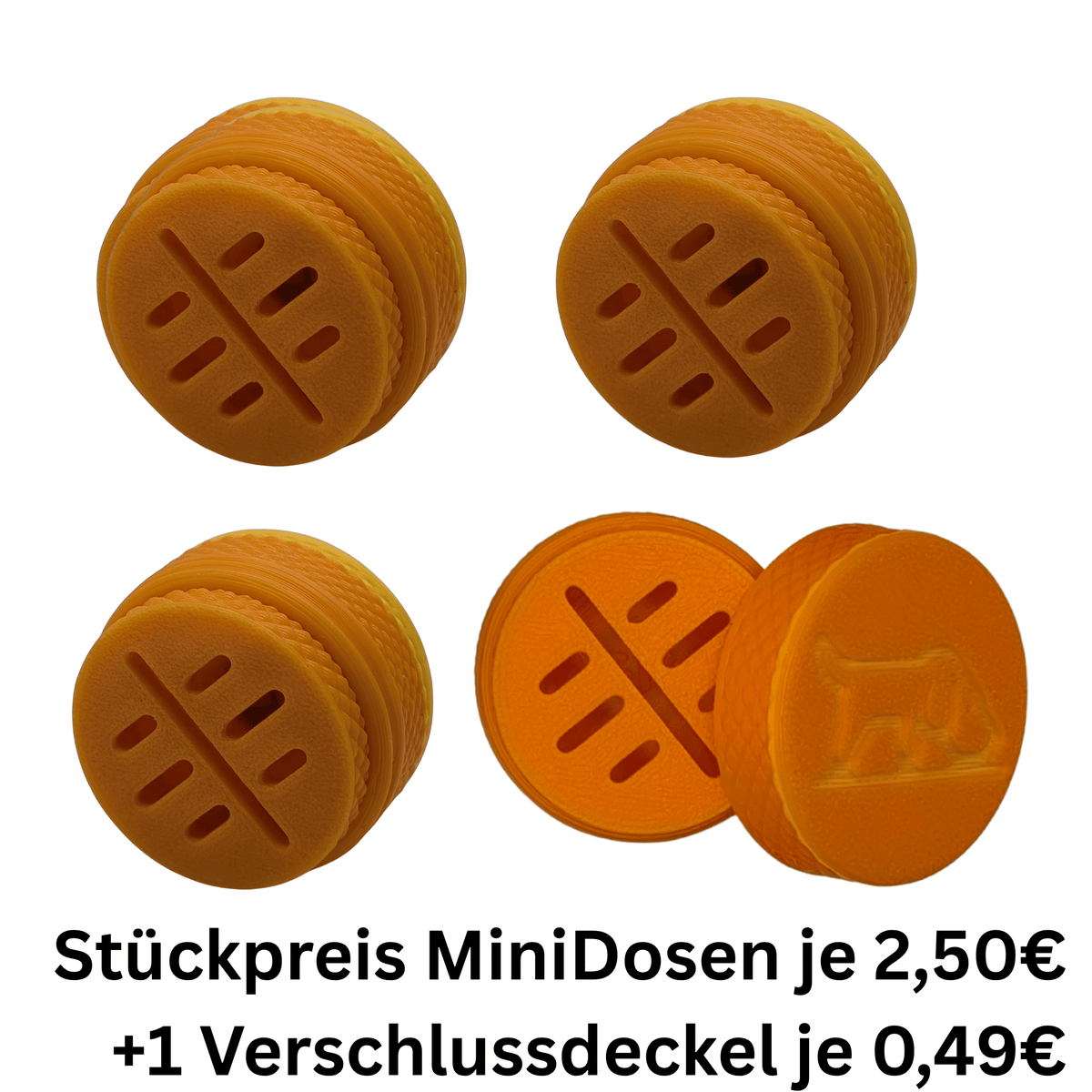 4 Stück - DOGNOS Professionelle Suchdose (Klein) – Das modulare, magnetische Versteckwunder